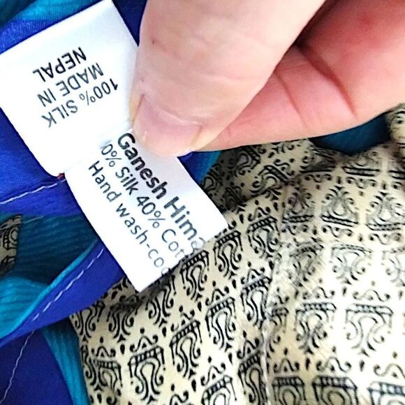 Ganesh Himalaya Womens Wrap Skirt One Size Adjustable Butter Yellow Silk Reverse - Picture 9 of 15